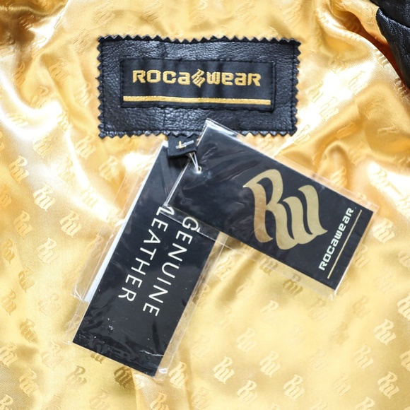 ROCA WEAR LEATHER JACKET. SIZE LARGE - Picture 3 of 9